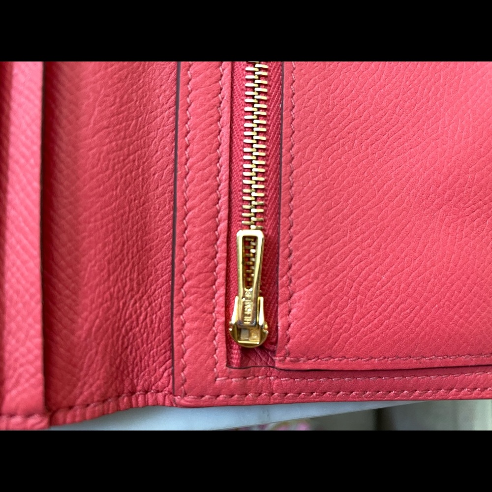 Hermes Wallet- epsom, bearn wallet in rose jaipur